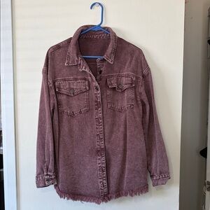 Vintage Style Purple Denim Jacket
